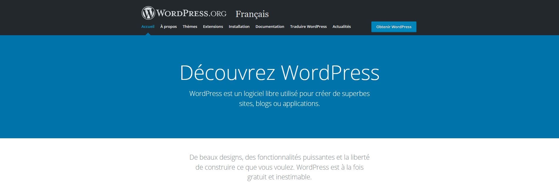 Les CMS classiques - WordPress